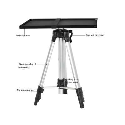 Maksymalna wysokość 1200 mm Regulowany stojak na projektor do projektora z tacą