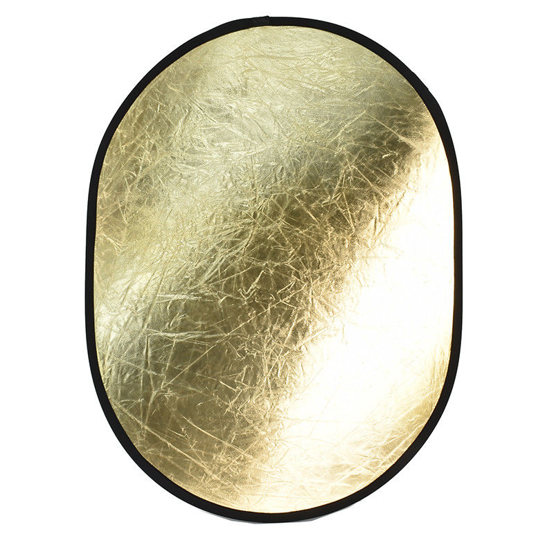 Przenośny złoty owalny składany odbłyśnik światła do studia fotograficznego 120x90cm